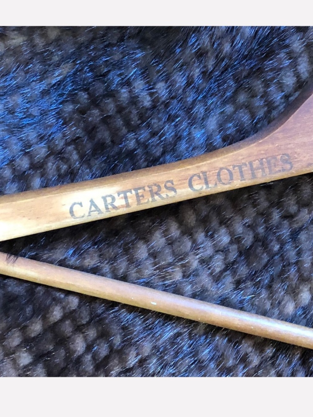 Carter's Clothes NYC Wooden Hanger Advertising Artifact 1950s